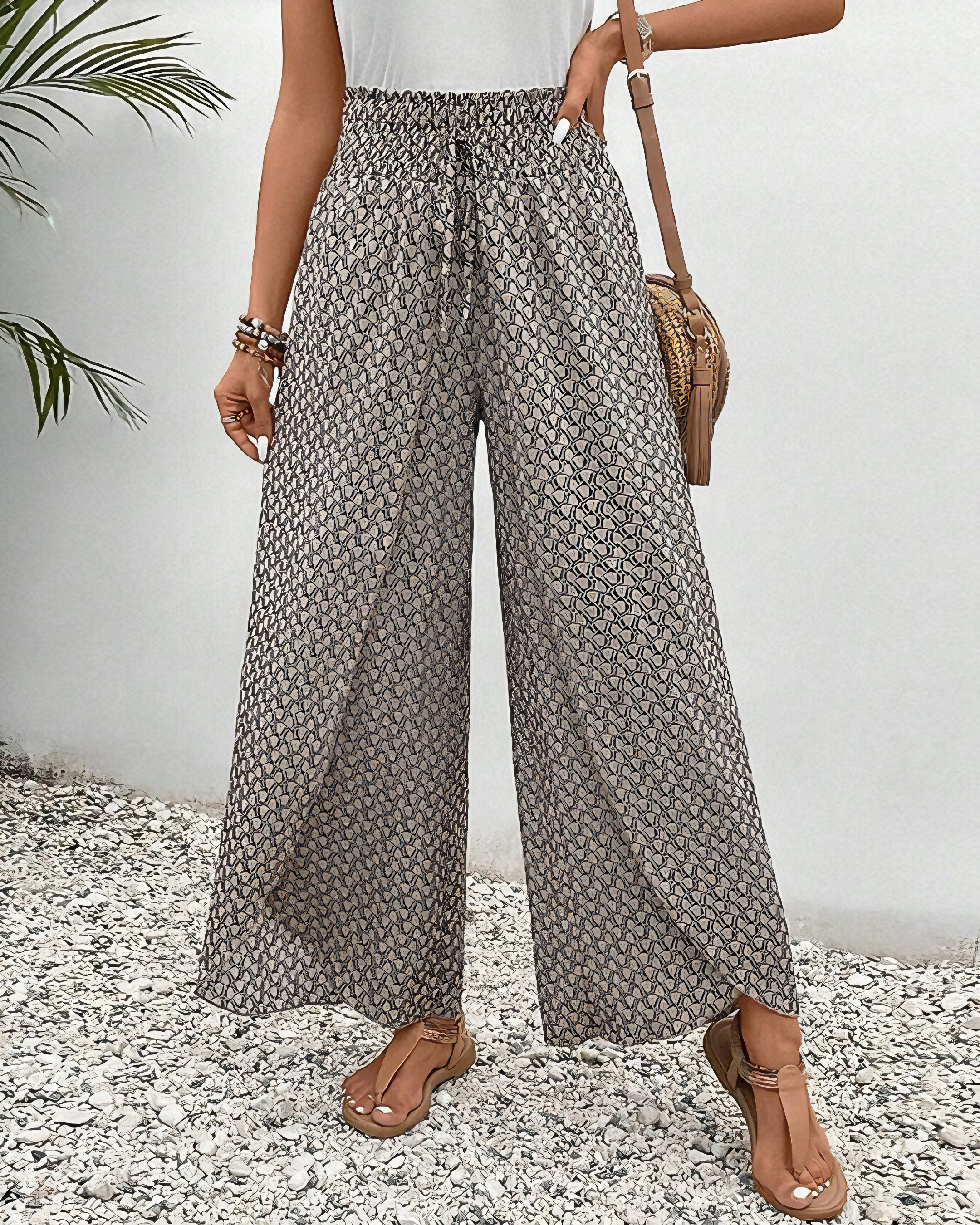 Sommerfeld | Lisette Weitbeinige Hose mit Geometrischem Muster
