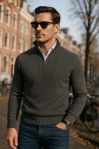 Sommerfeld™ | Windsor Herrenpullover mit Halbzipper