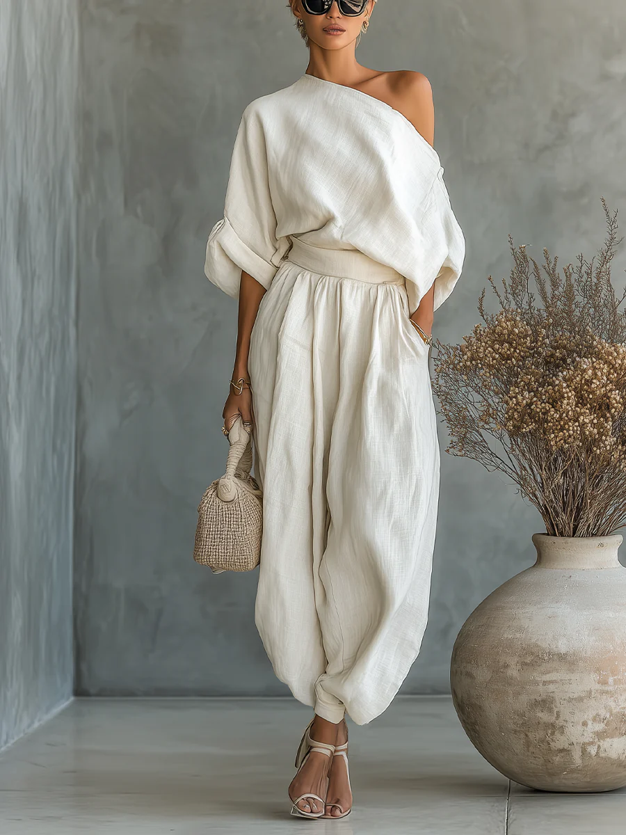 Savenora | Zweiteiliges Set mit Off-Shoulder-Oberteil
