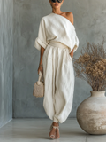 Savenora | Zweiteiliges Set mit Off-Shoulder-Oberteil