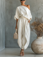 Savenora | Zweiteiliges Set mit Off-Shoulder-Oberteil