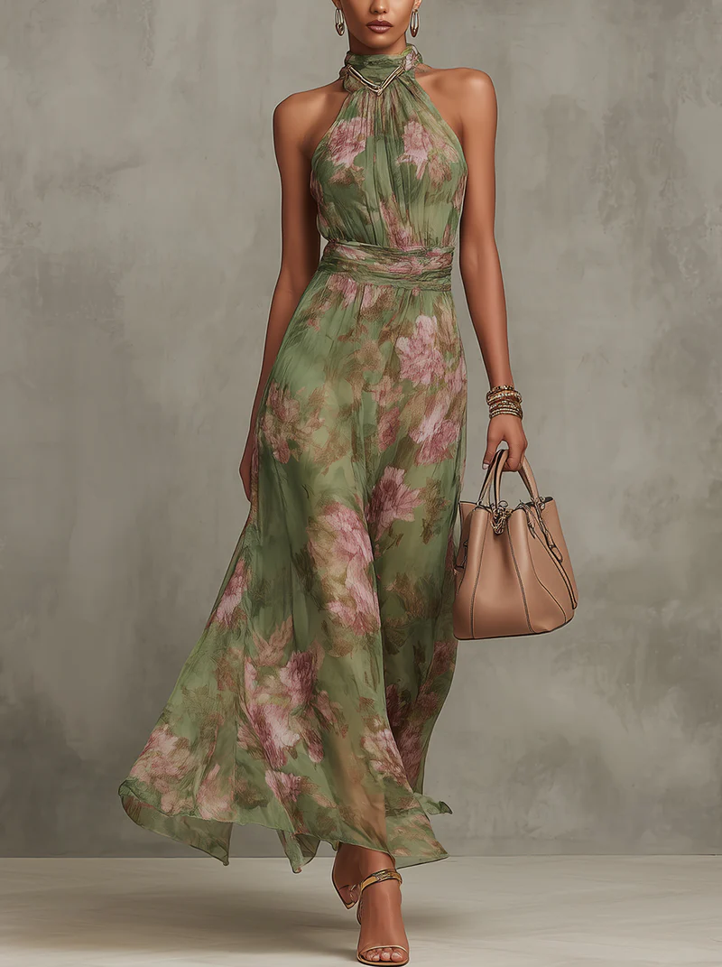 Savenora | Elegantes Sommerkleid mit Blumenmuster