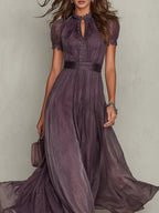 Ashley | Elegantes Vintage Chiffon-Maxikleid