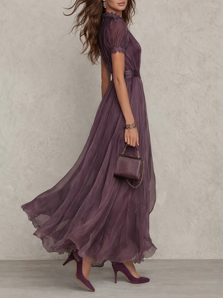 Ashley | Elegantes Vintage Chiffon-Maxikleid