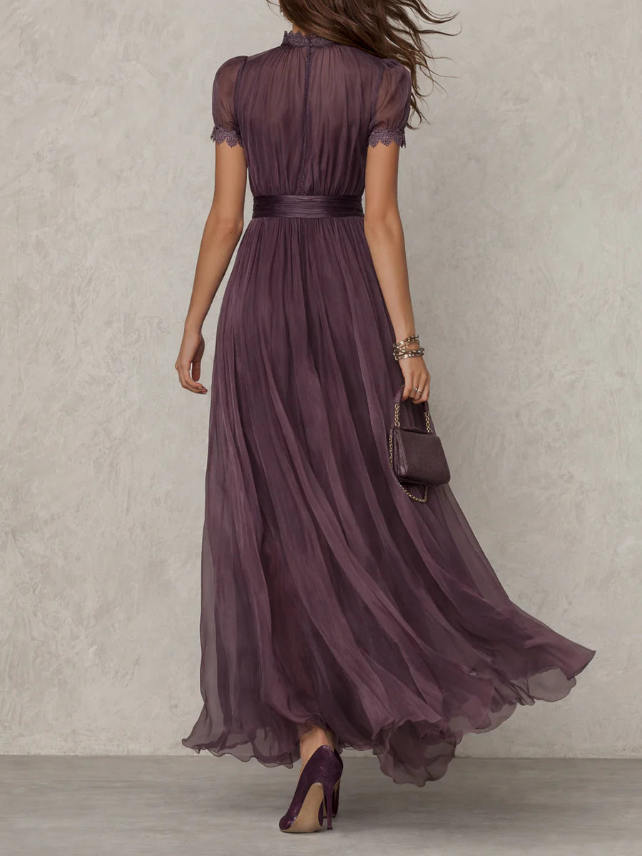 Ashley | Elegantes Vintage Chiffon-Maxikleid
