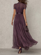 Ashley | Elegantes Vintage Chiffon-Maxikleid