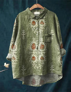 Amita | Blumenmuster Vintage-Bluse