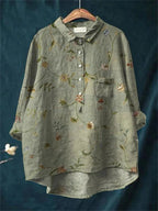 Amita | Blumenmuster Vintage-Bluse