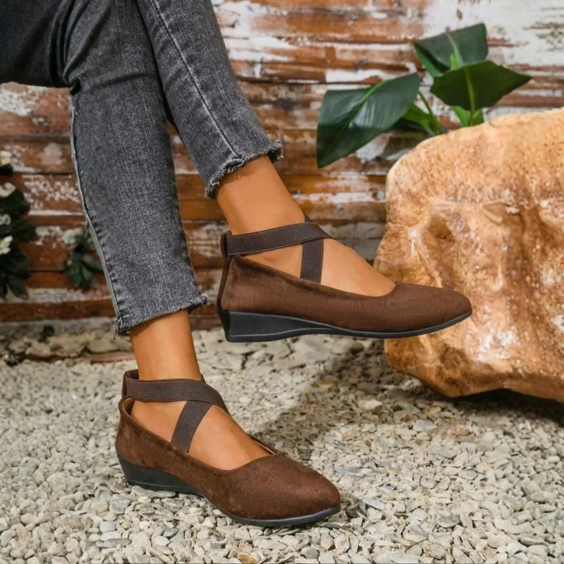 Savenora | Ballerinas mit Keilabsatz