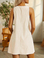 Lona™ – Ärmelloses A-Linien-Kleid mit Knopfakzenten