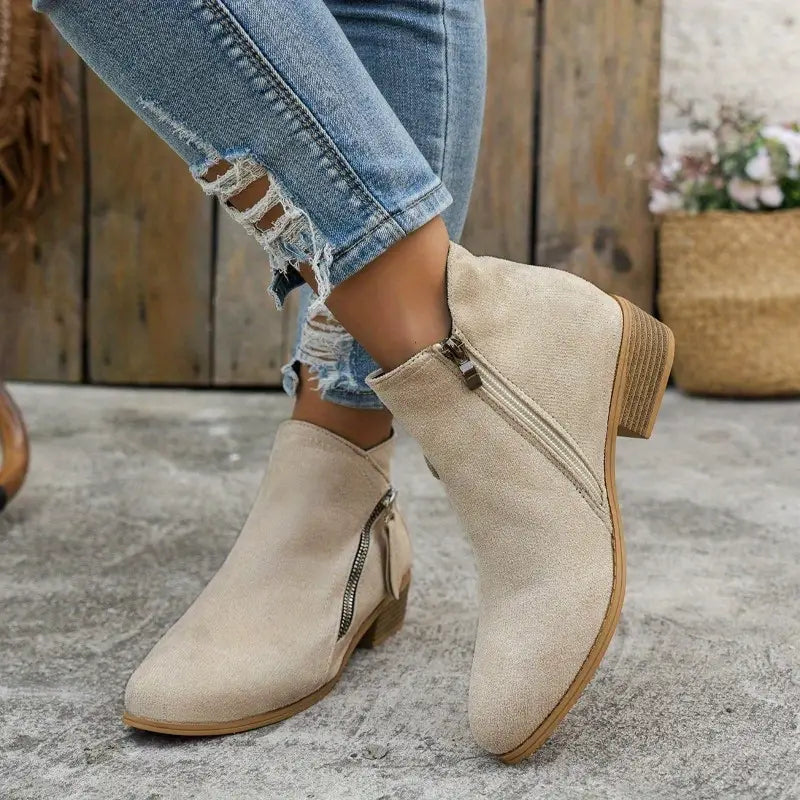 Sommerfeld™ | Stylische Wildlederstiefel mit Absatz
