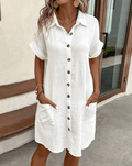 Luz™ - Komfortables Hemdkleid mit Knopfdetails