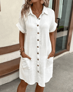Luz™ - Komfortables Hemdkleid mit Knopfdetails