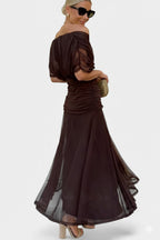 Velora™ | Langes V-Ausschnitt Floral Kleid