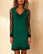 Peby™ - Elegantes A-Linien-Kleid mit Spitzenakzenten