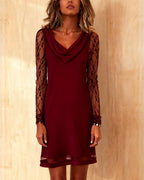 Peby™ - Elegantes A-Linien-Kleid mit Spitzenakzenten