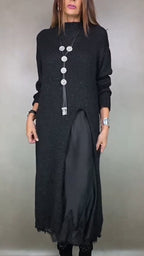 Artone™ - Stilvolles Zweiteiliges Set: Langer Pullover mit passendem Kleid