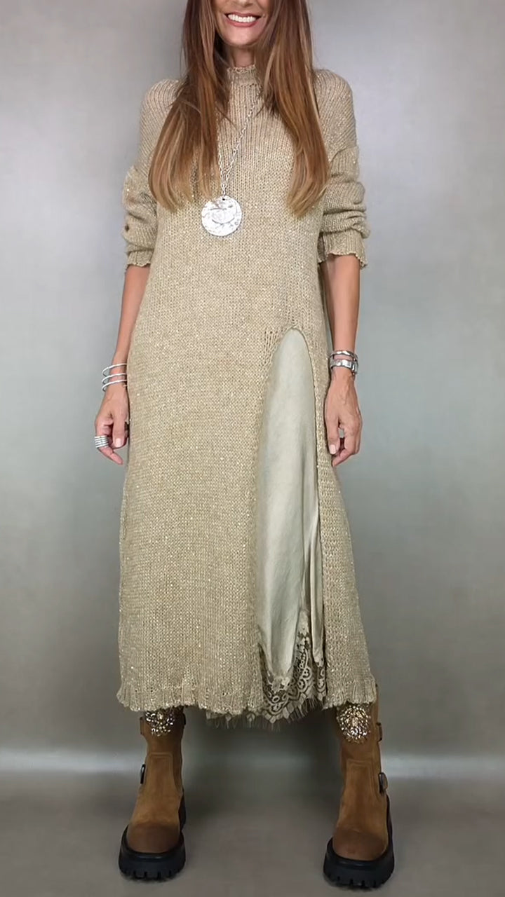 Artone™ - Stilvolles Zweiteiliges Set: Langer Pullover mit passendem Kleid