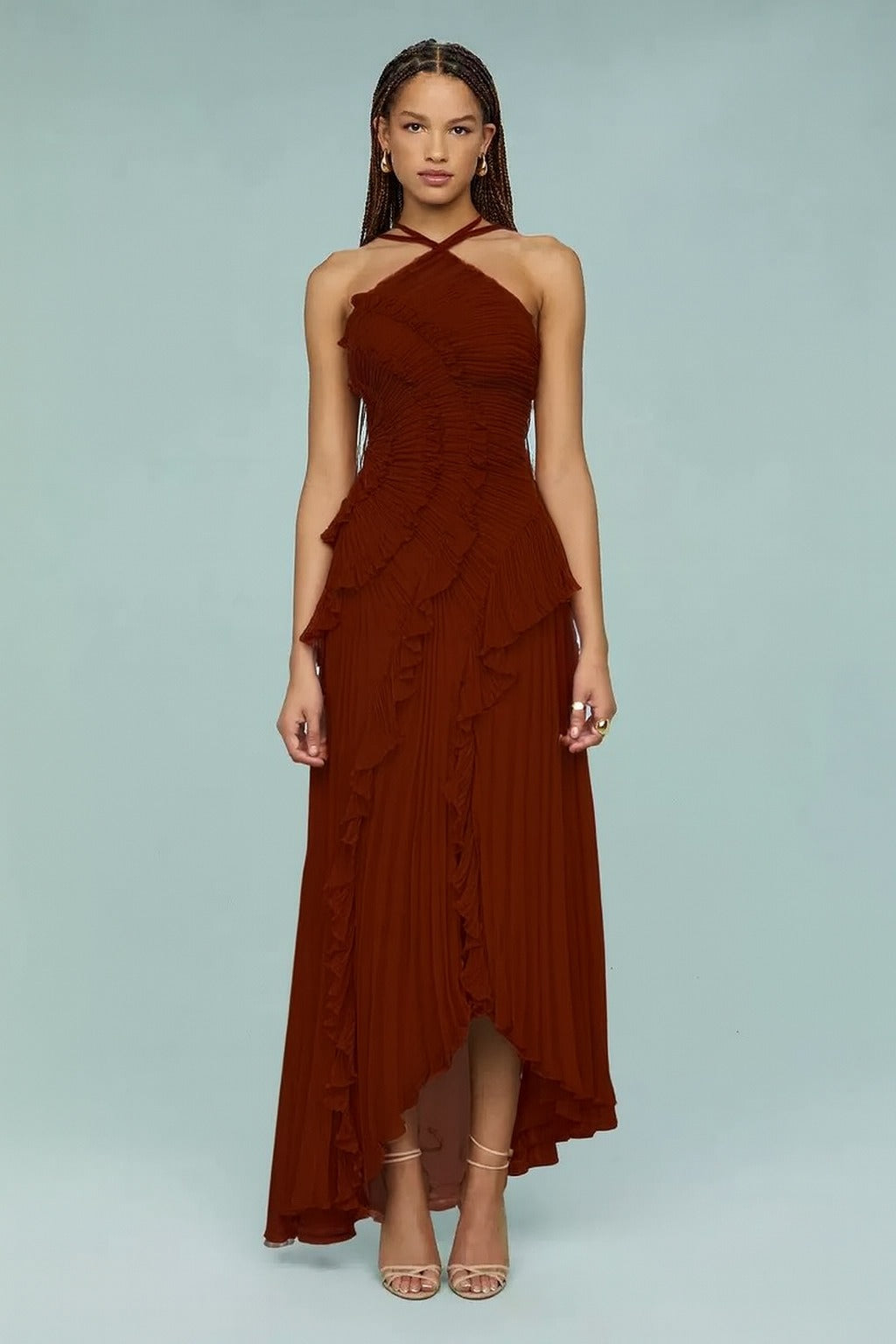 Savenora | LIYANA Rüschenkleid mit Spiralschnitt