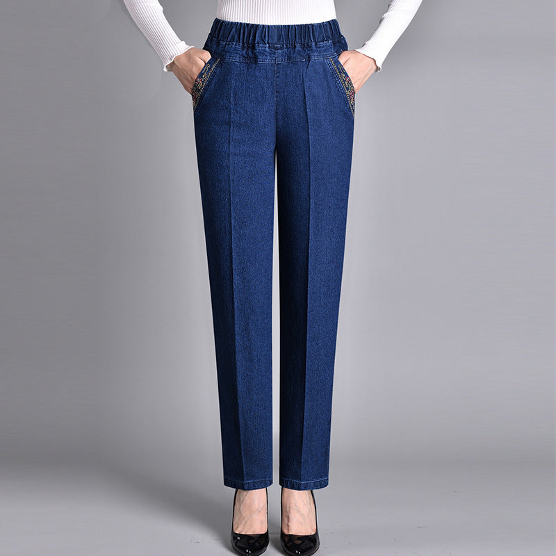 Savenora | Damenjeans mit flexiblem Bund und praktischen Seitentaschen