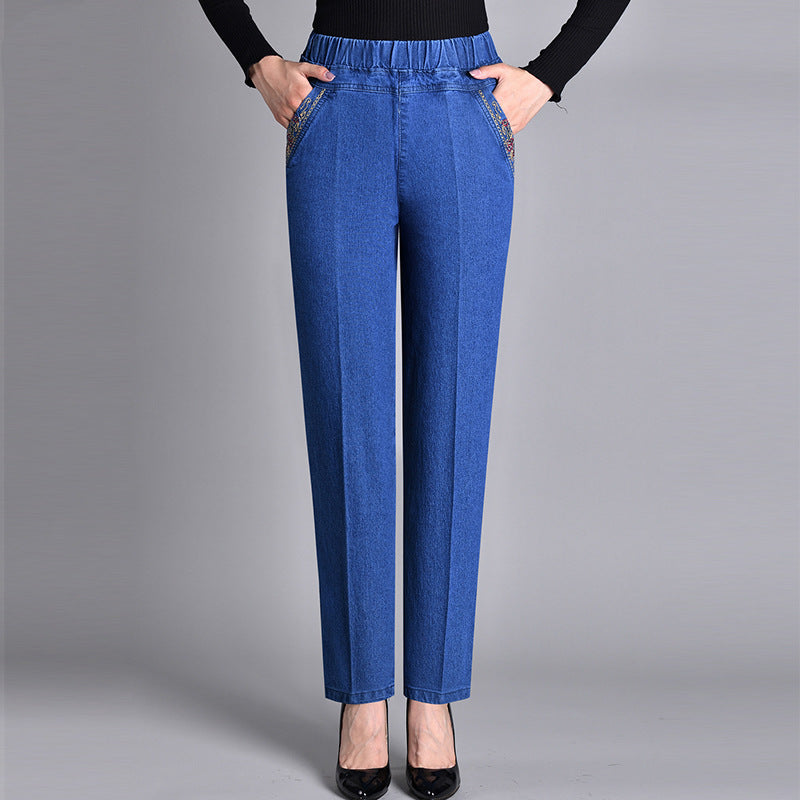 Savenora | Damenjeans mit flexiblem Bund und praktischen Seitentaschen