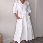 Willia™ – Elegantes V-Ausschnitt-Kleid für ultimativen Komfort