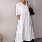 Willia™ – Elegantes V-Ausschnitt-Kleid für ultimativen Komfort