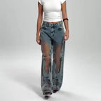 Sommerfeld | Vintage Mesh Patchwork Print Jeans