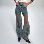 Sommerfeld | Vintage Mesh Patchwork Print Jeans