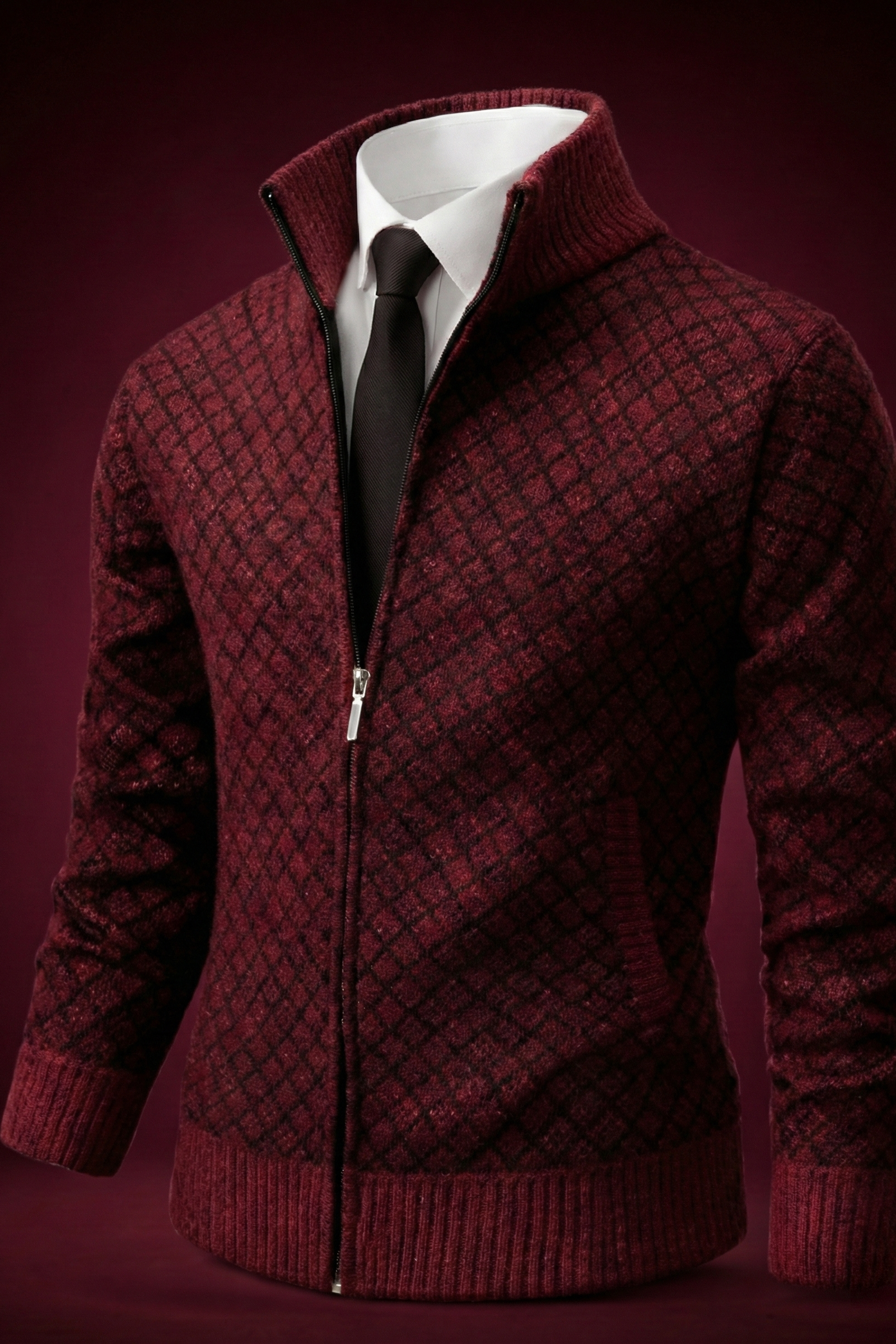 Savenora | Elegante Casual Strickjacke mit Reißverschluss